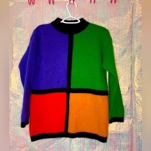 Vintage Rafaella Color Block Sweater size large.